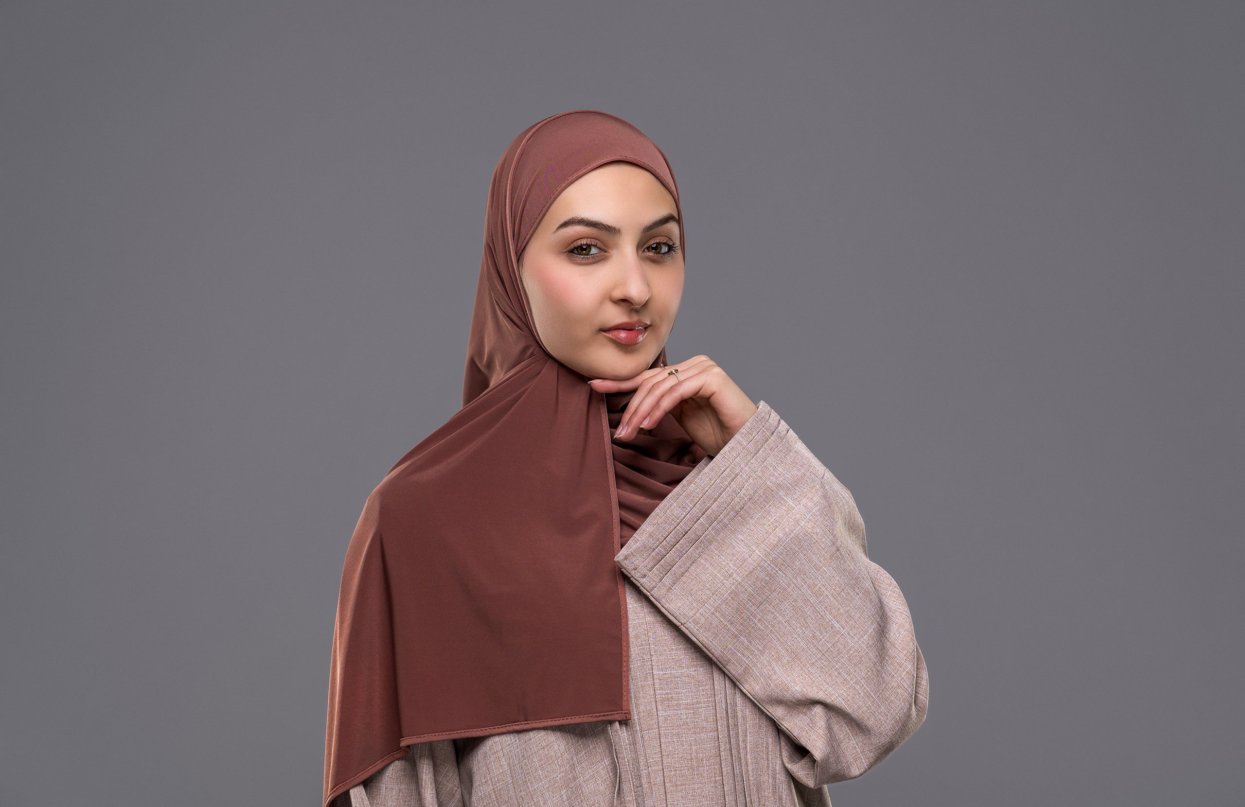 Premium Jersey Schal in Bronze - Zaytouna