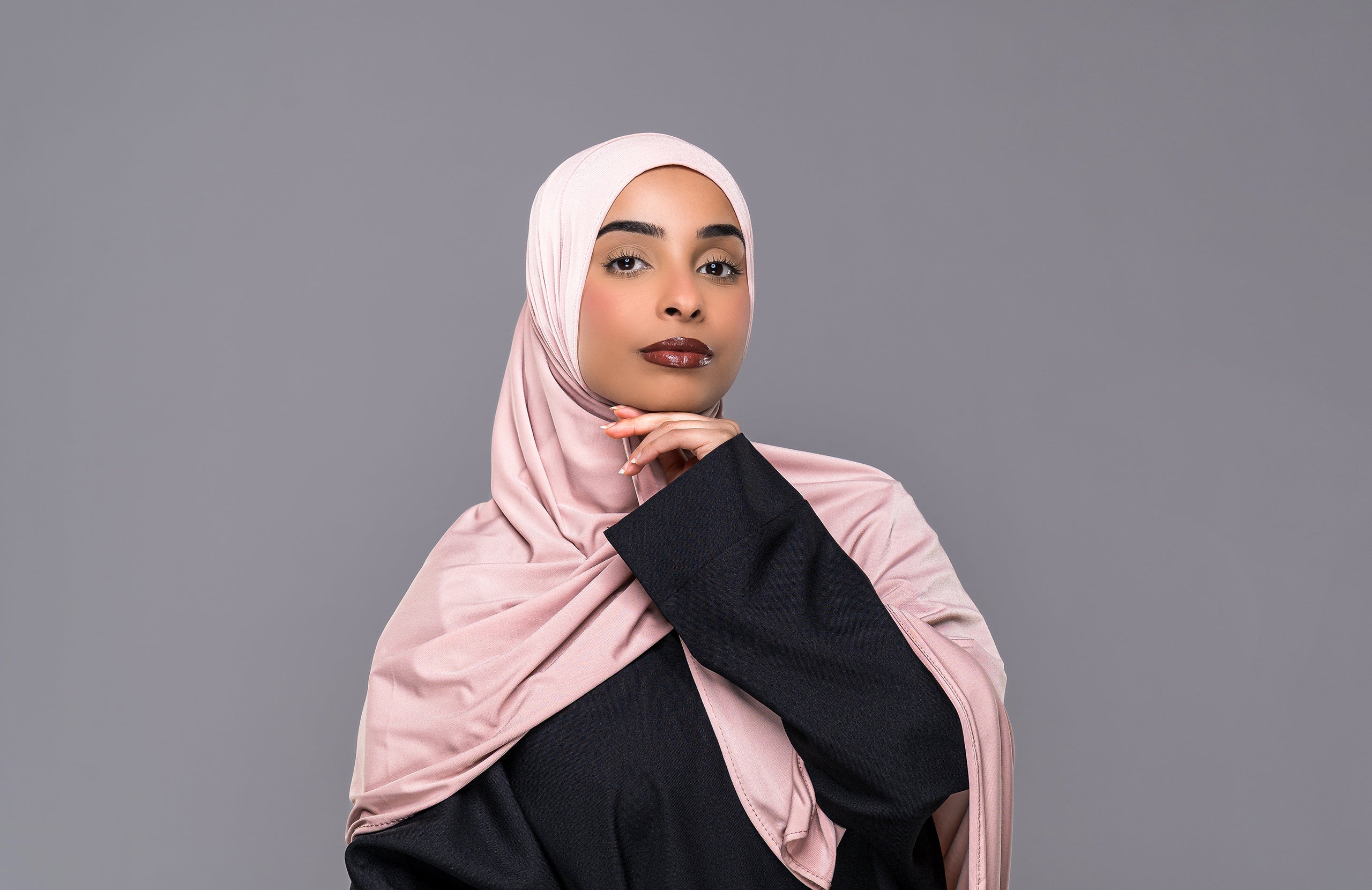 Premium Jersey Schal in sanftes Rosa - Zaytouna