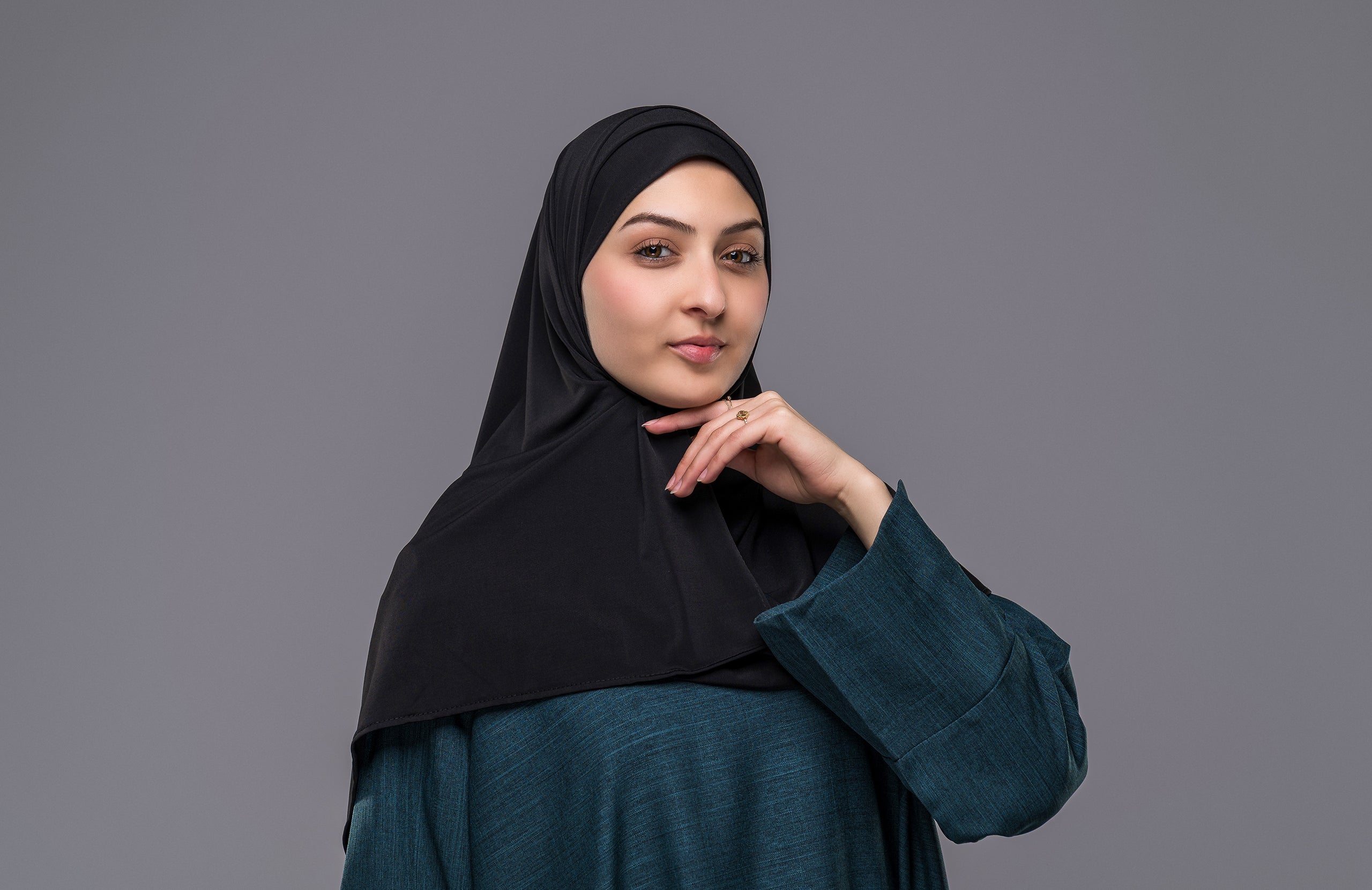 Premium Jersey Schal in Nachtschwarz - Zaytouna