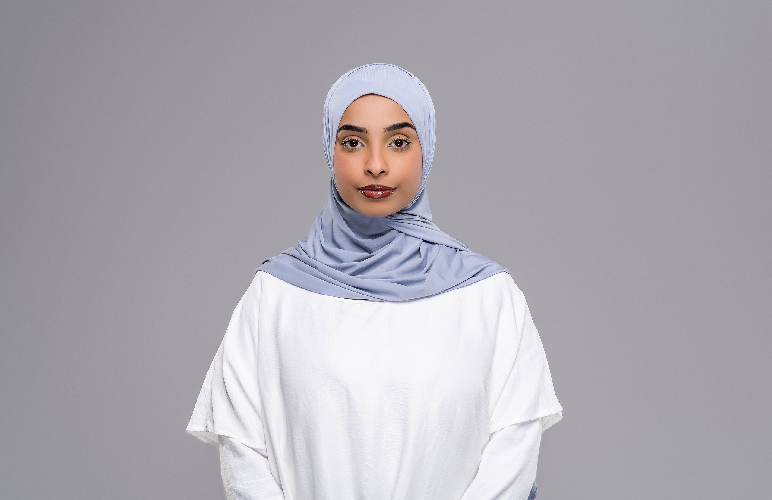 Premium Jersey Schal in Nebelblau - Zaytouna