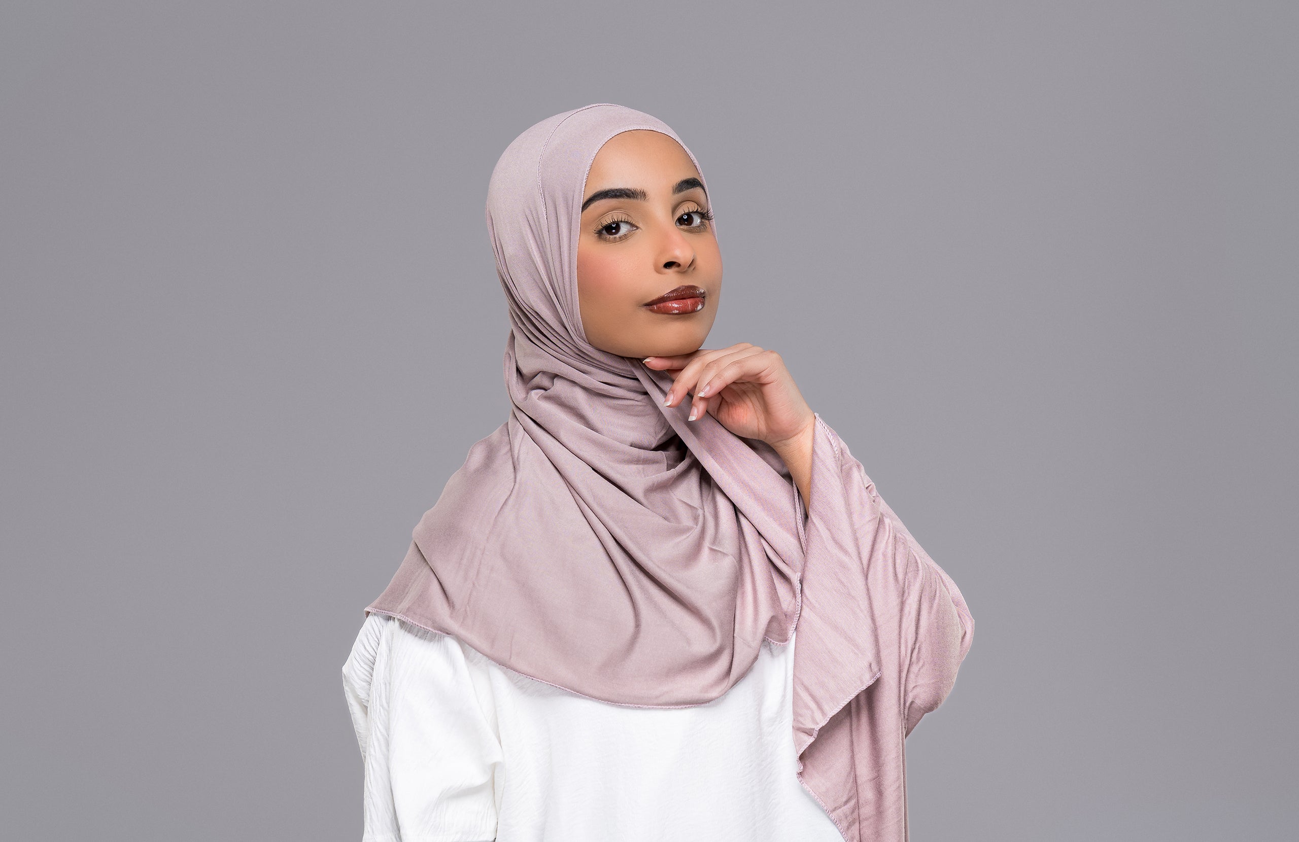 Soft Jersey Hijab in sanftes Rosé-Beige - Zaytouna