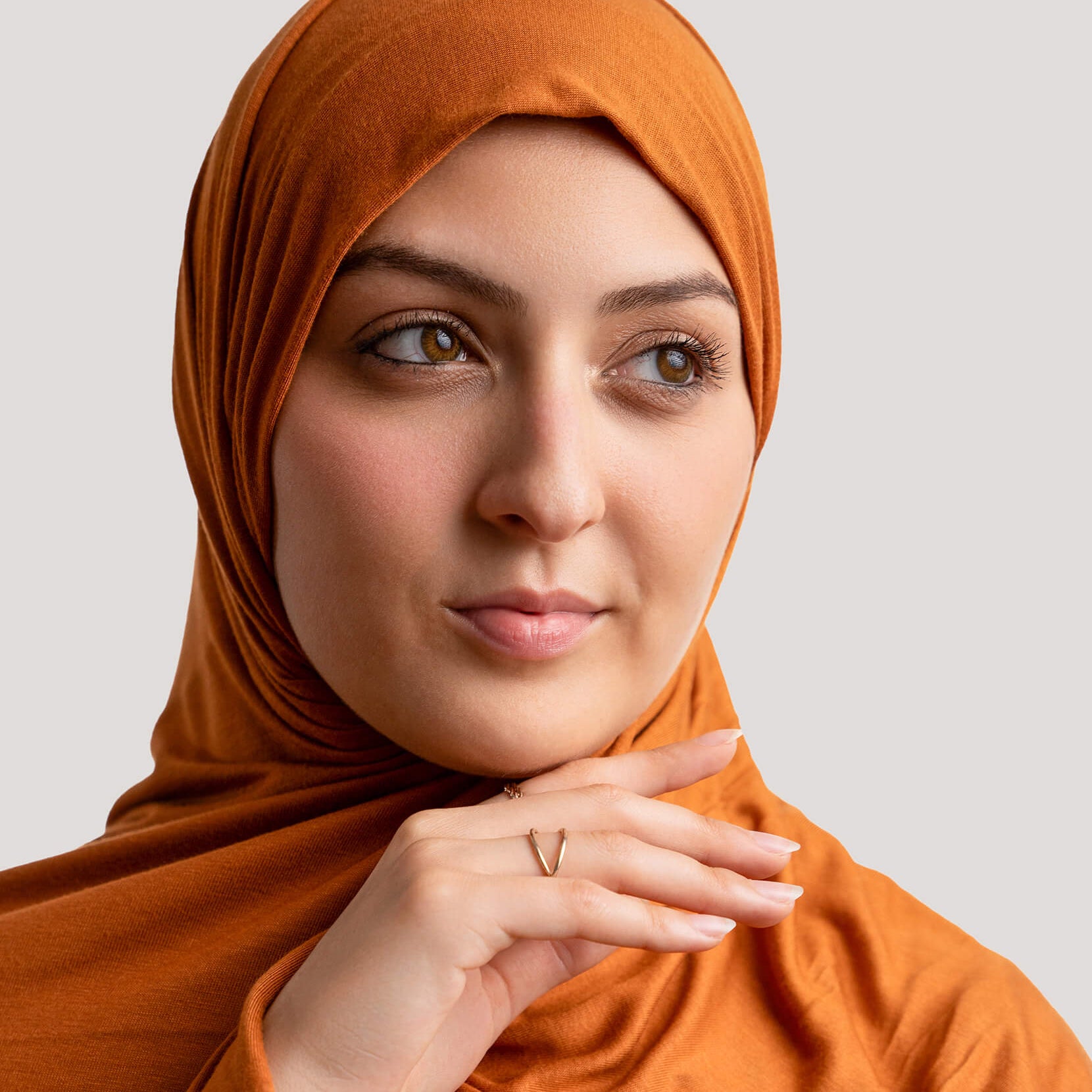 Hijab kopftuch kupferorange zaytouna