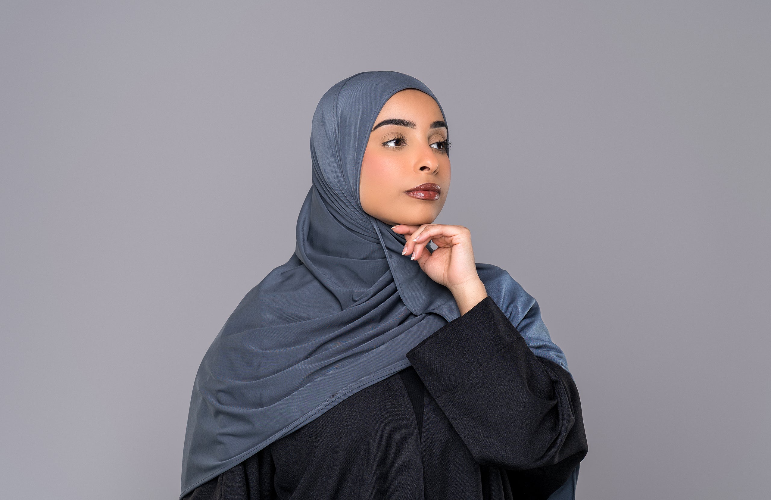 Premium Jersey Schal in Ozeanblau - Zaytouna