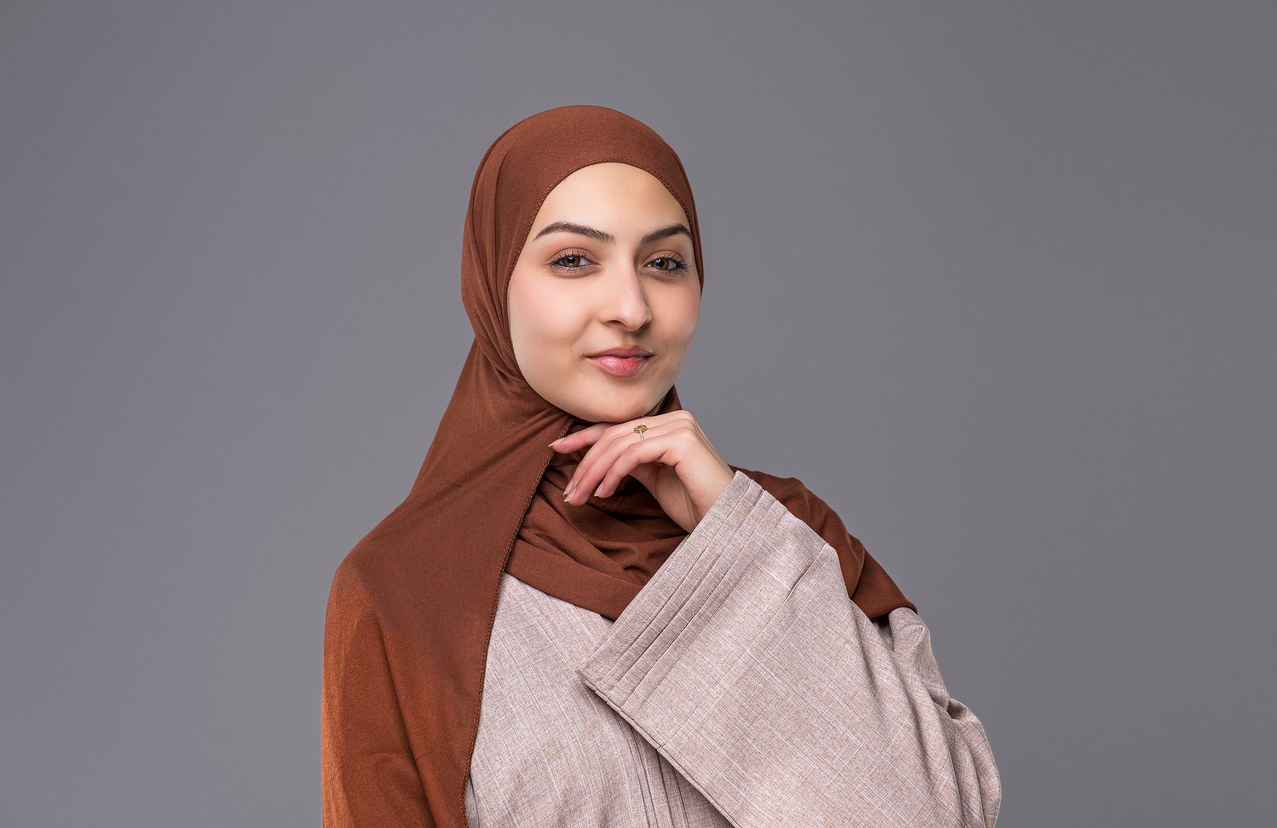 Soft Jersey Hijab in Zimt - Zaytouna