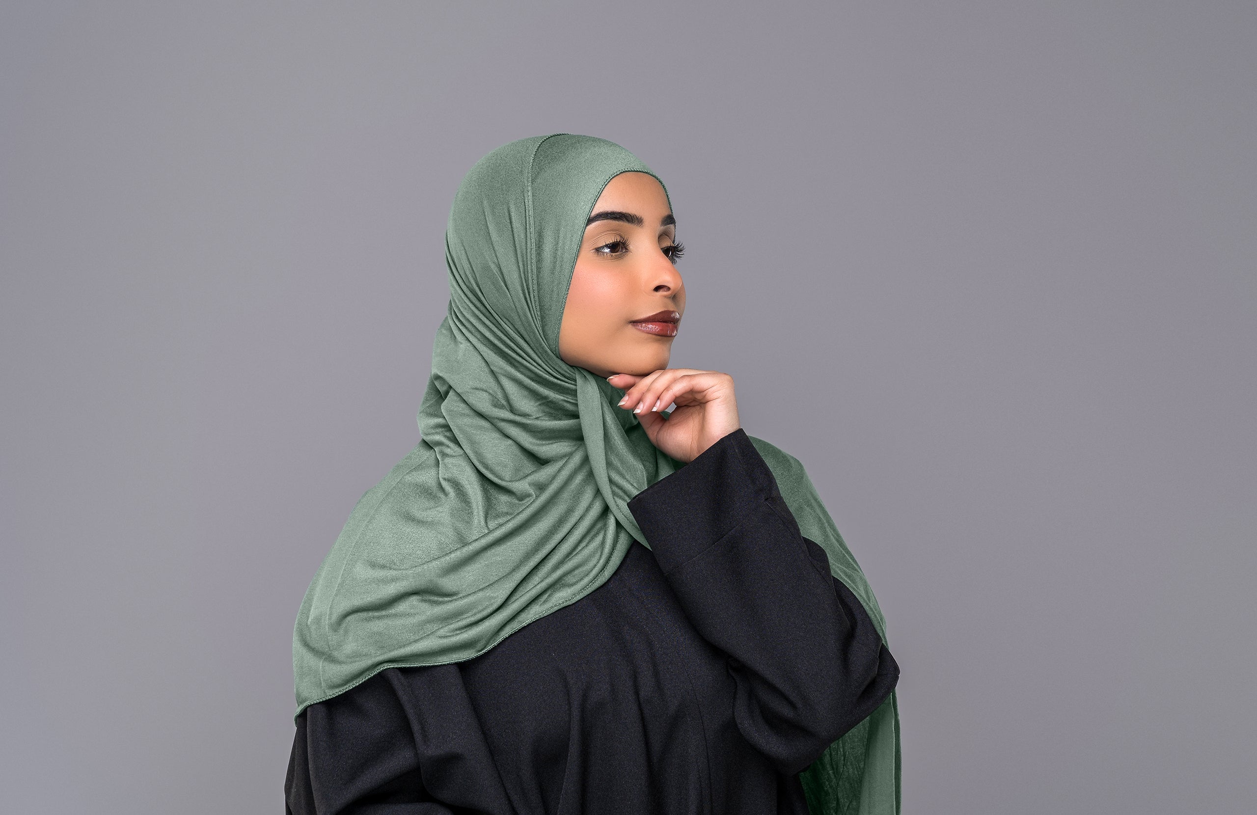 Soft Jersey Hijab in Minze - Zaytouna
