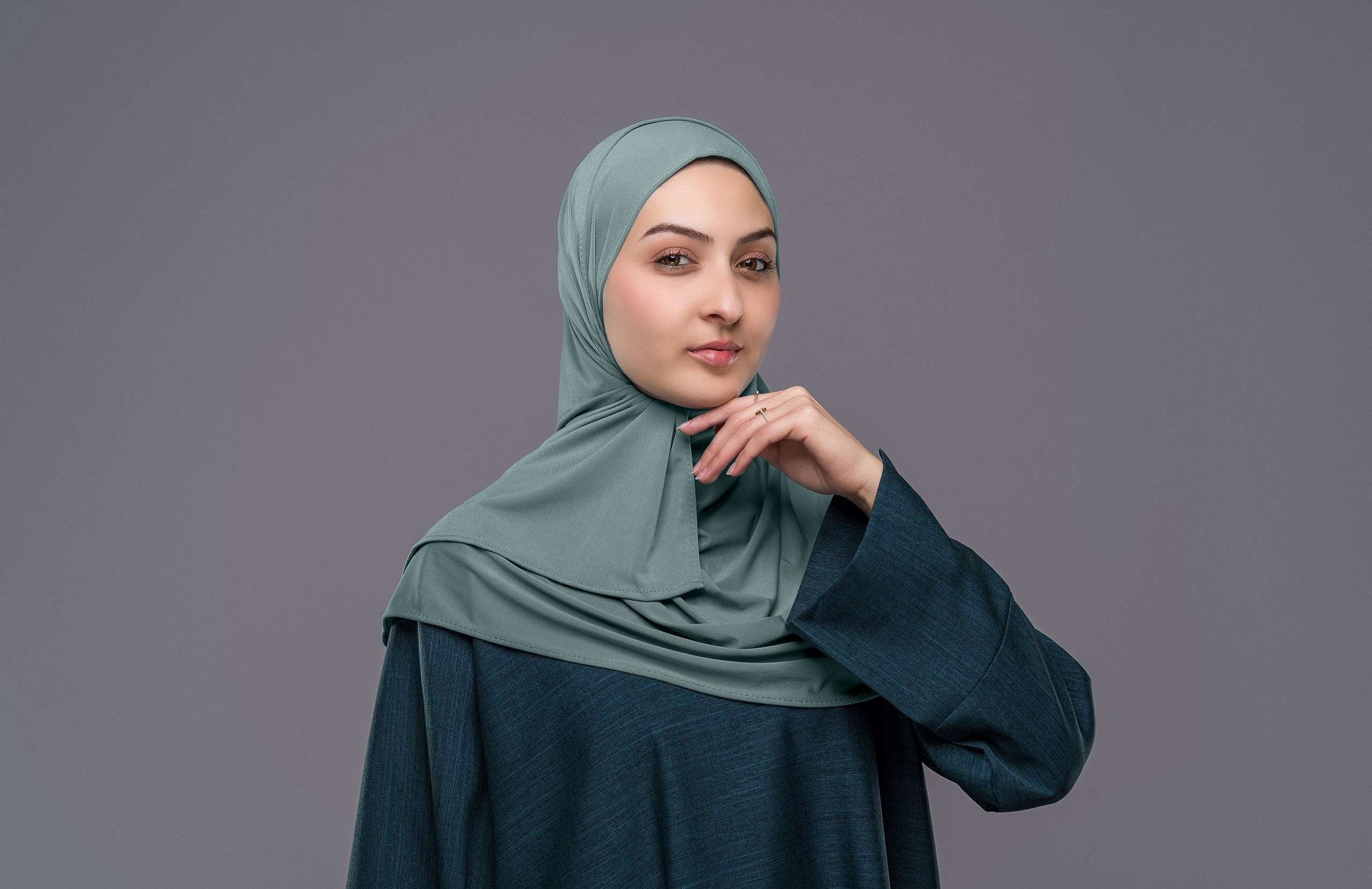 Premium Jersey Schal in Türkis - Zaytouna