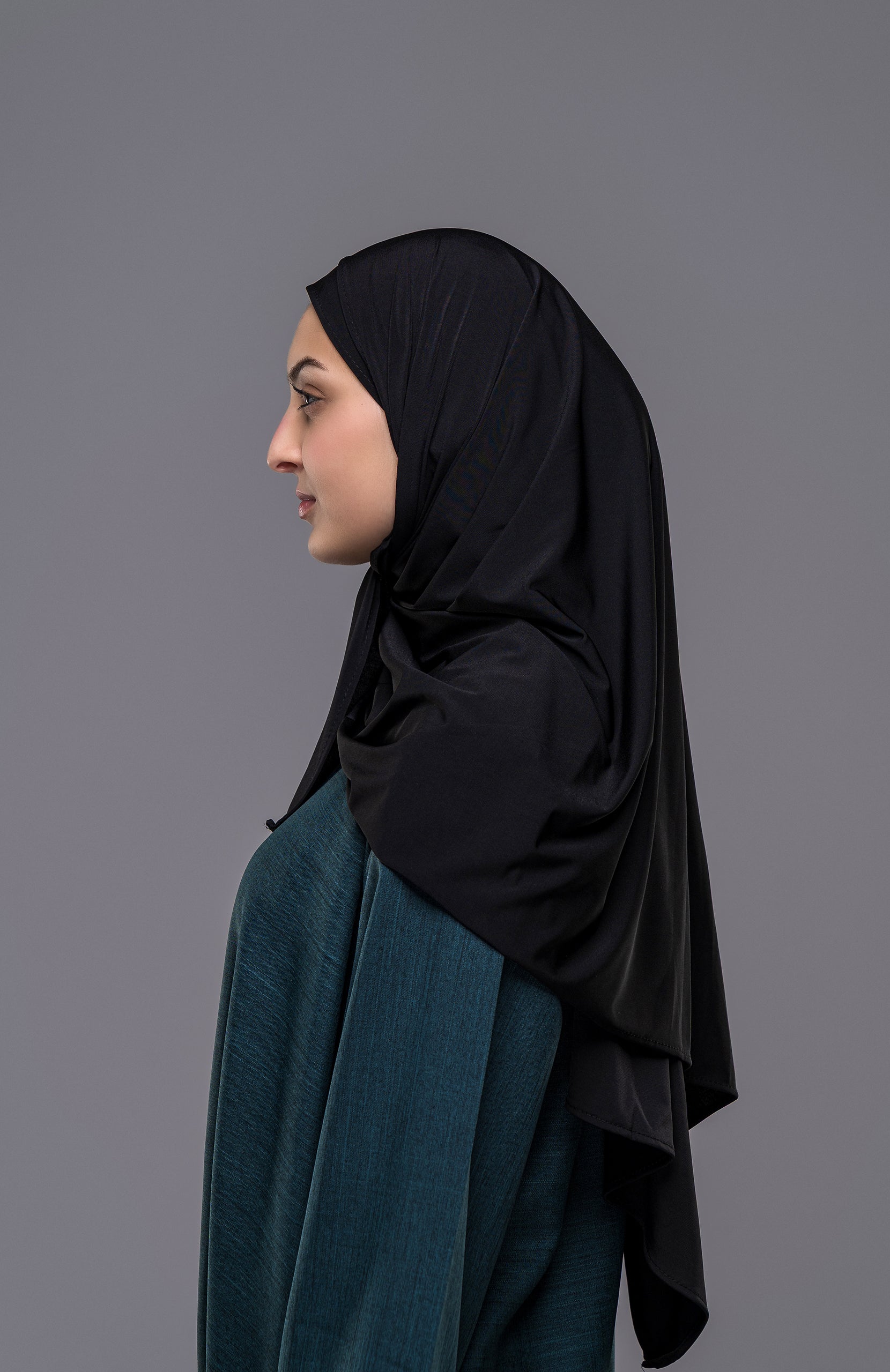 Premium Jersey Schal in Nachtschwarz - Zaytouna