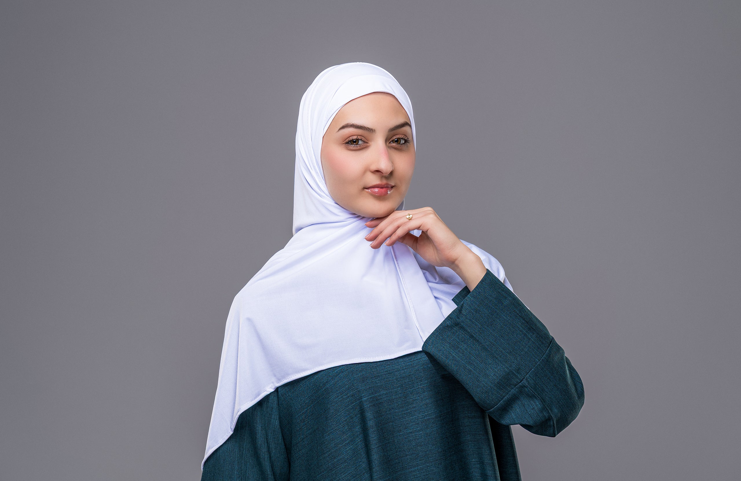 Premium Jersey Schal in weiss - Zaytouna