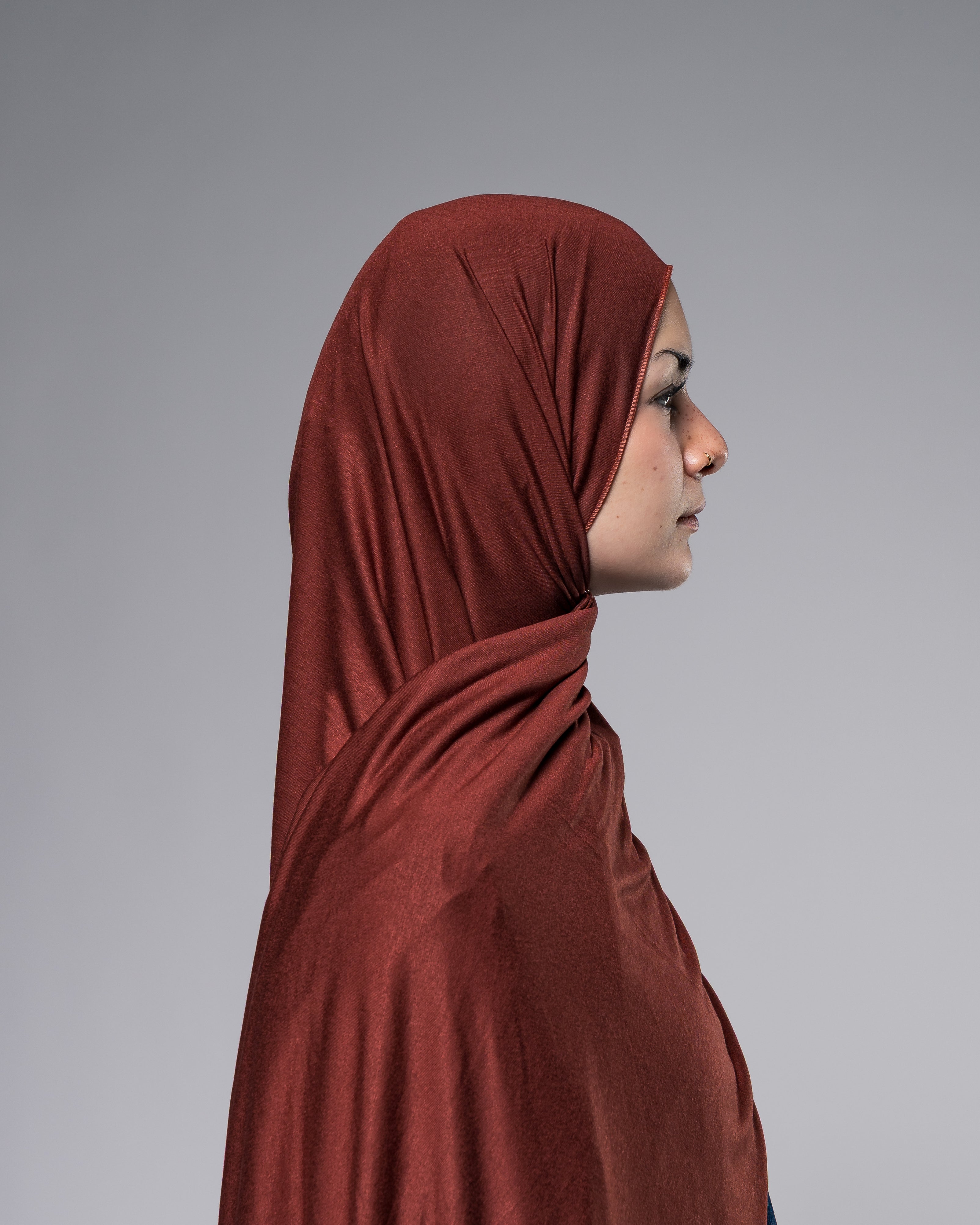 Soft Jersey Hijab in Terracotta - Zaytouna