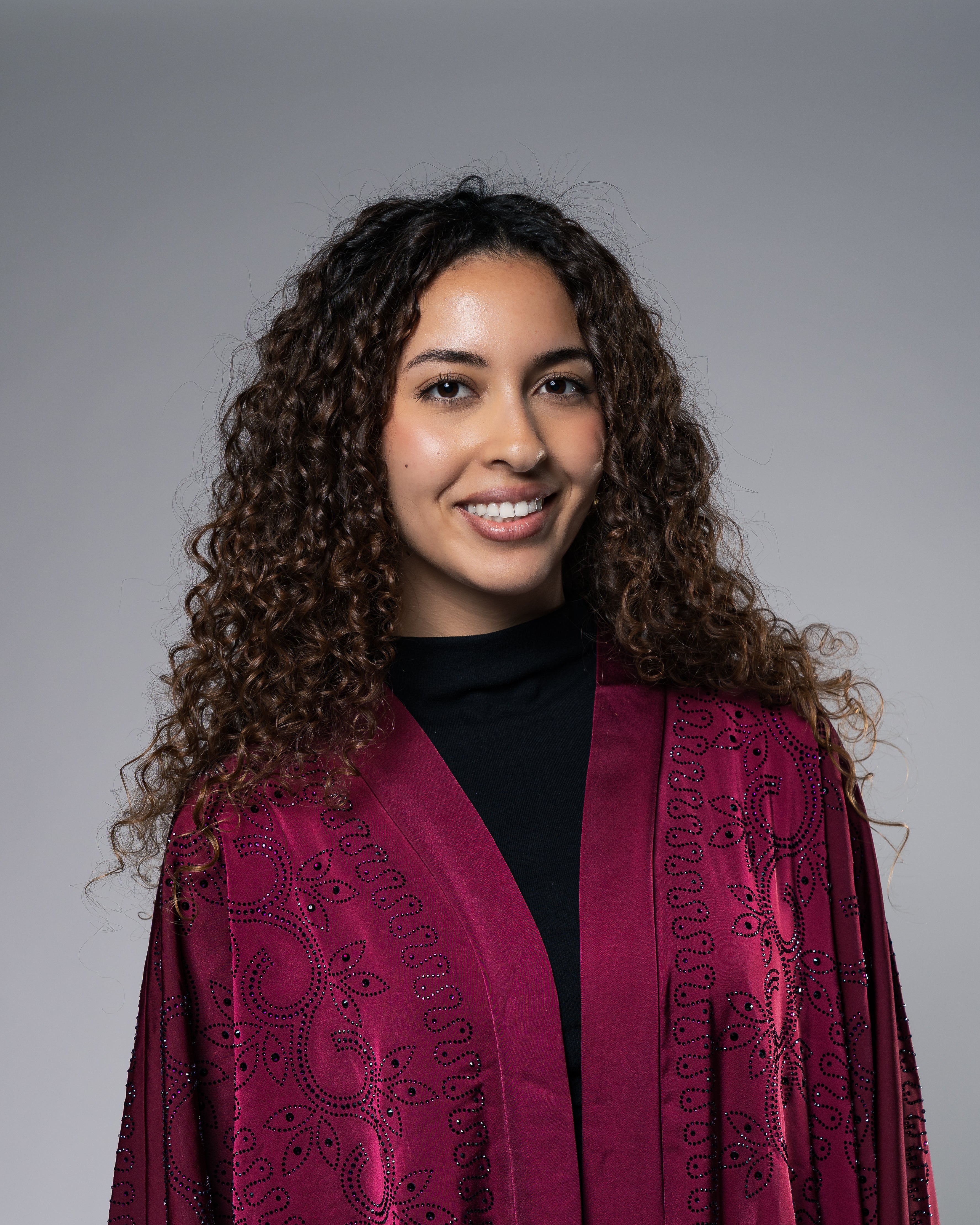 Luxury Open Abaya mit Glitzersteinen in Burgundy - Zaytouna