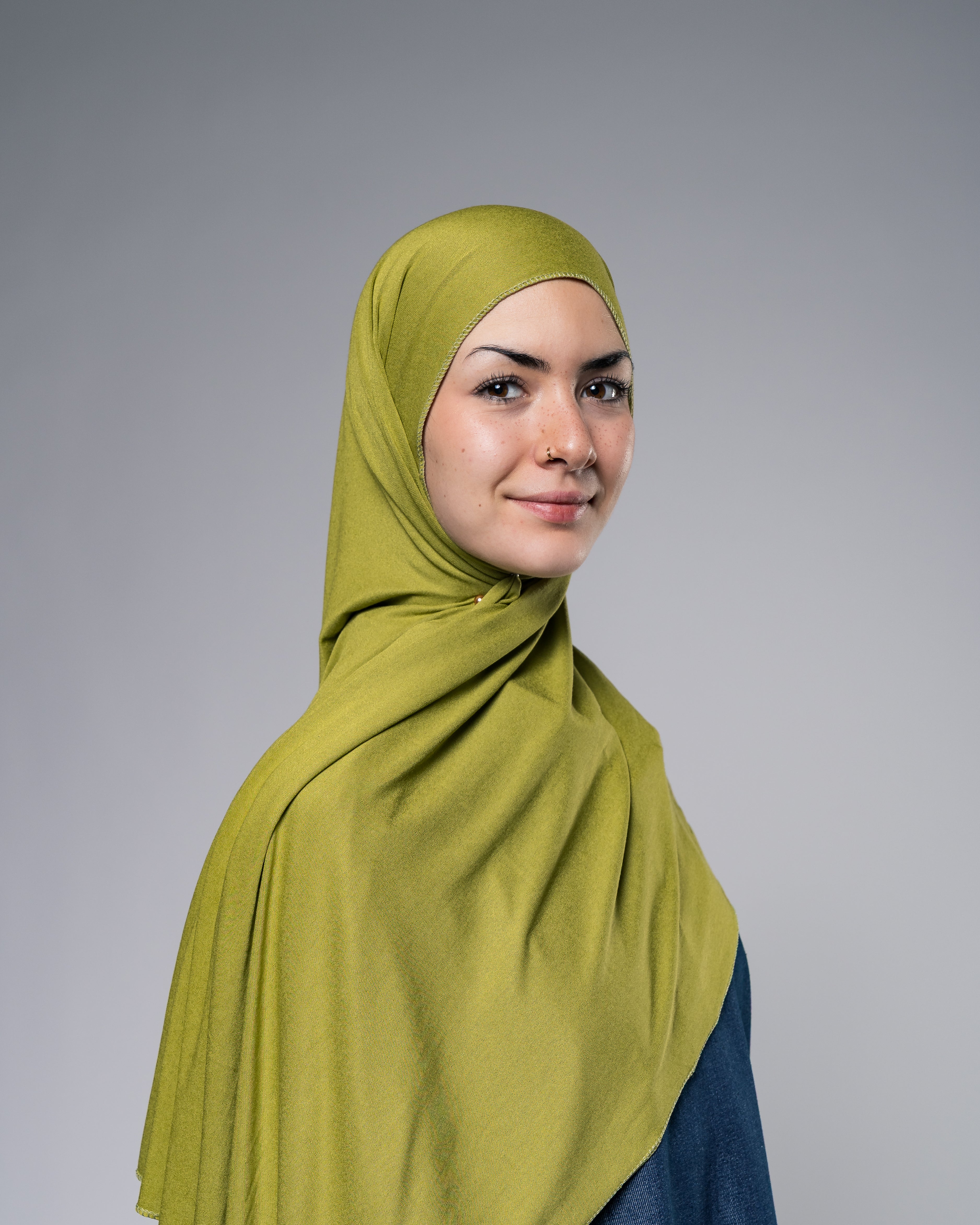 Soft Jersey Hijab in Olivgelb - Zaytouna