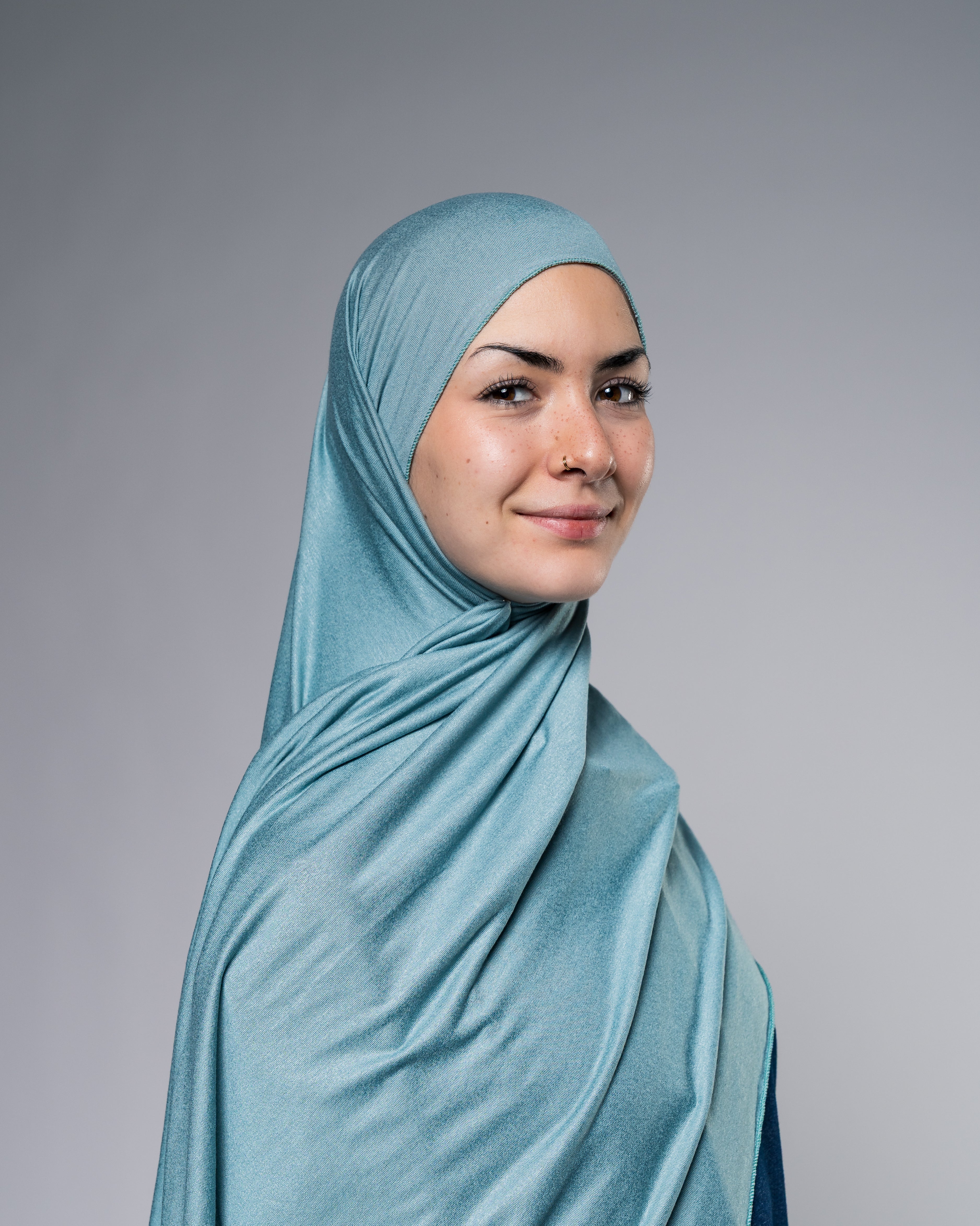 Soft Jersey Hijab in Taubenblau - Zaytouna