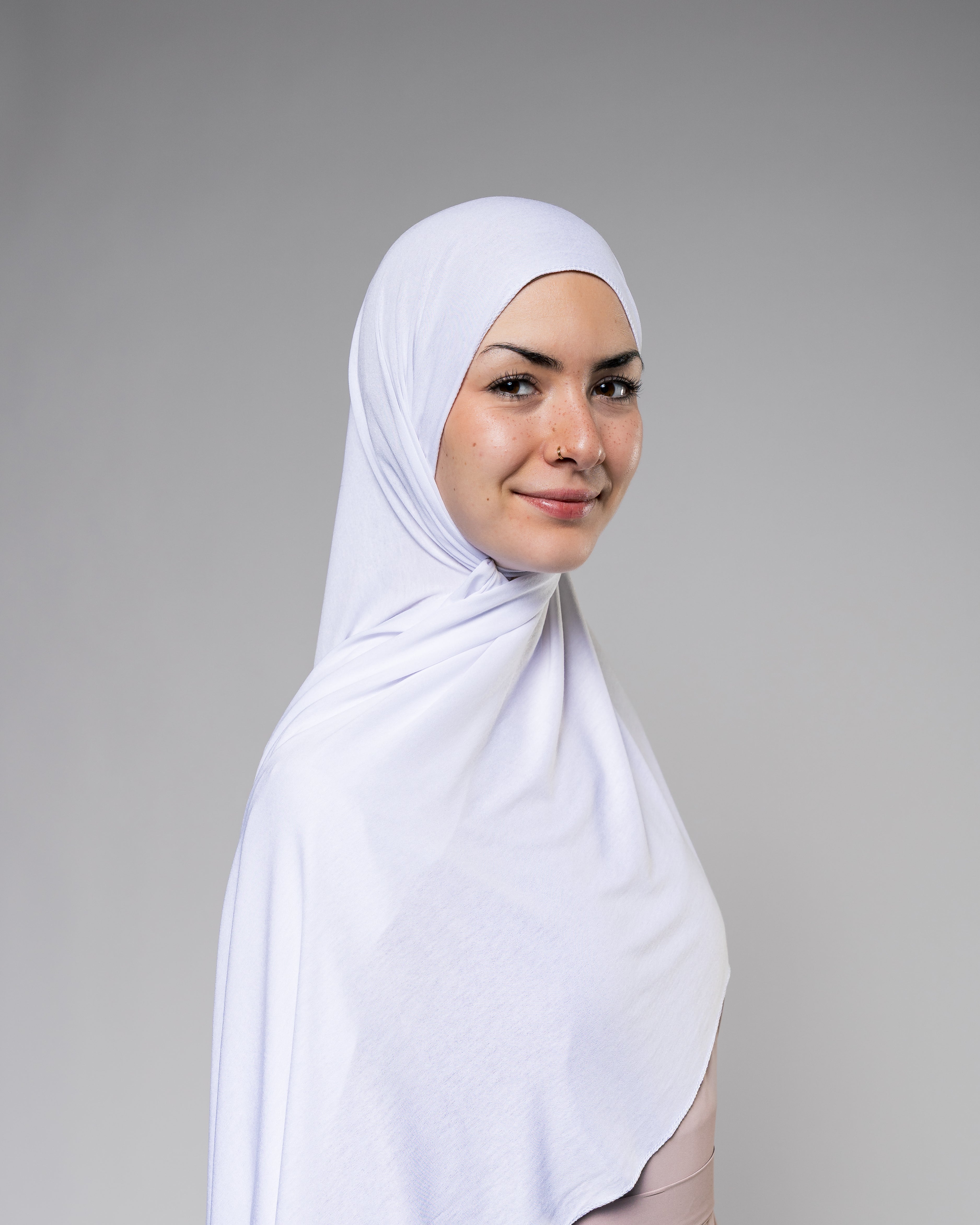 Soft Jersey Hijab in Weiss - Zaytouna