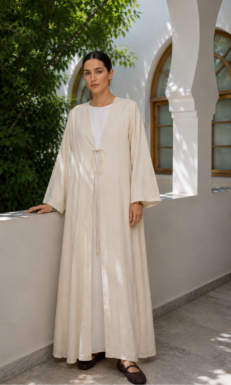 Abaya Luna in Ivory - Zaytouna