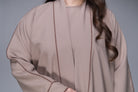 Abaya in Zartem Taupe-Rosé – Set mit Hijab & Unterkleid - Zaytouna