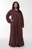 Abaya in Kastanienbraun – Set aus Hijab & Unterkleid - Zaytouna