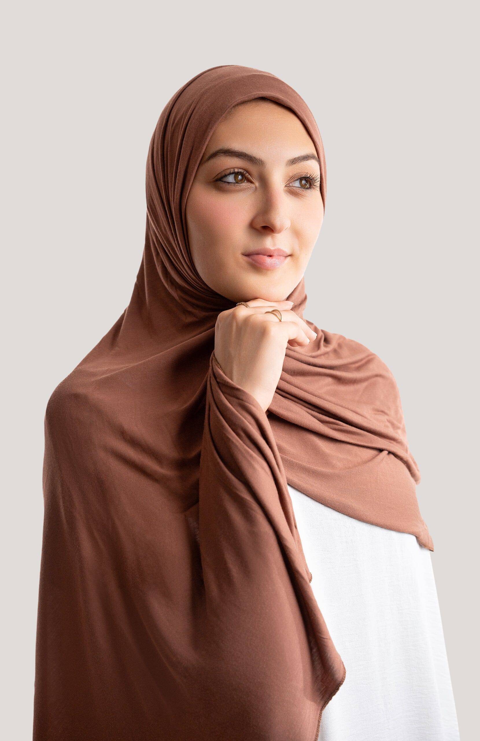 Jersey Hijab in Hellbraun - Zaytouna